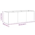 Miniatyrbillede 10 af 10: vidaXL plantekasse 120x40x40 cm galvaniseret stål