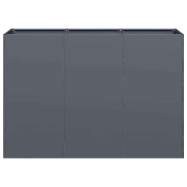 vidaXL Plantekasse antrasitt 120x40x80 cm kaldvalset stål