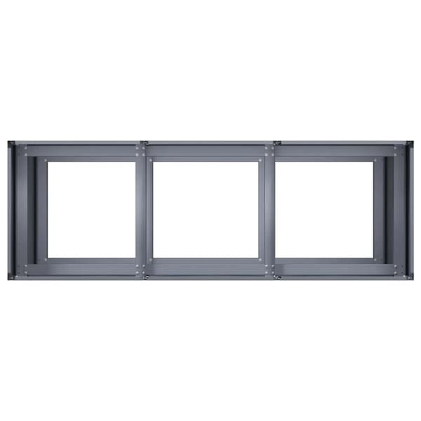 vidaXL Plantekasse antrasitt 120x40x80 cm kaldvalset stål