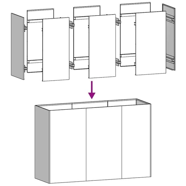 vidaXL Plantekasse antrasitt 120x40x80 cm kaldvalset stål