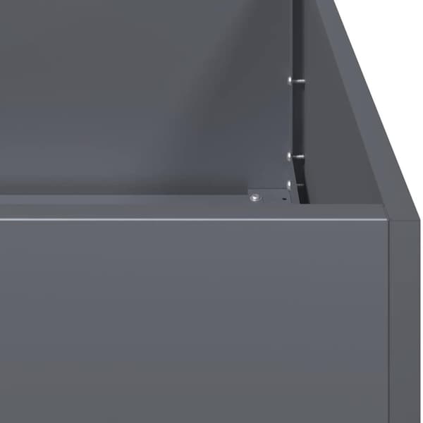 vidaXL Plantekasse antrasitt 120x40x80 cm kaldvalset stål