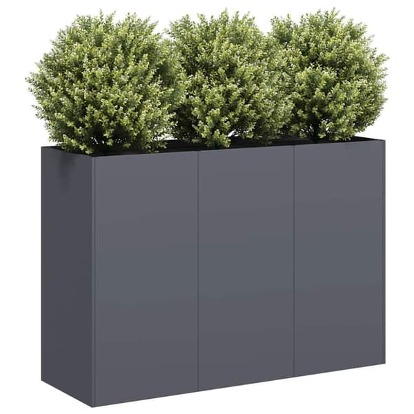 vidaXL Plantekasse antrasitt 120x40x80 cm kaldvalset stål
