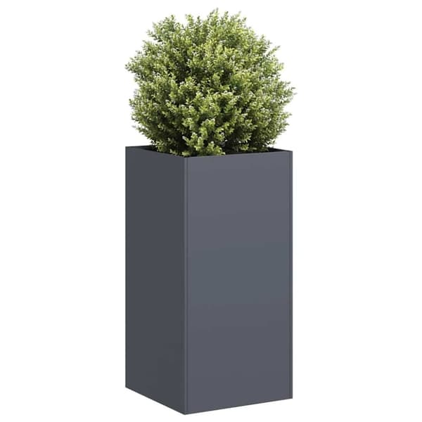 vidaXL Plantekasse antrasitt 40x40x80 cm kaldvalset stål
