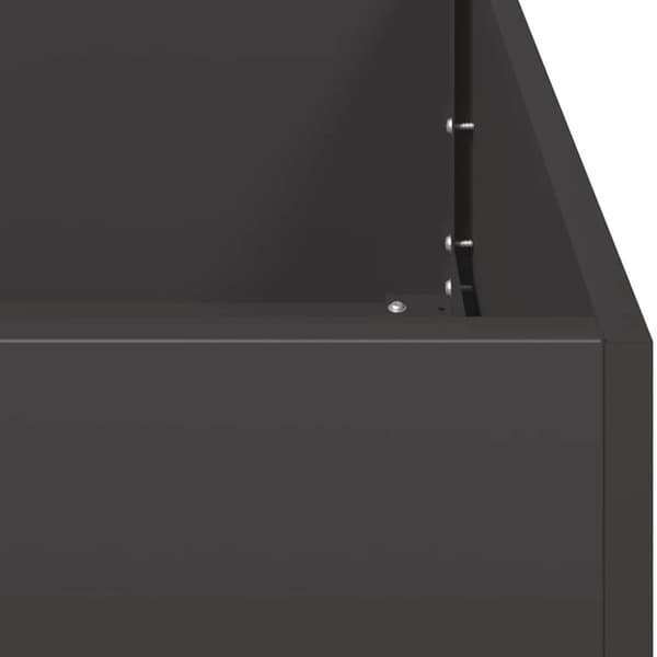 vidaXL Odlingslåda svart 280x40x40 cm kallvalsat stål
