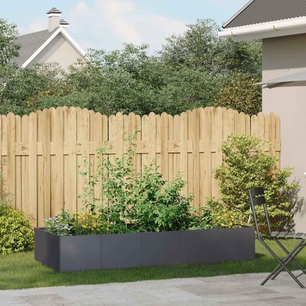 vidaXL plantekasse 200x80x40 cm stål antracitgrå