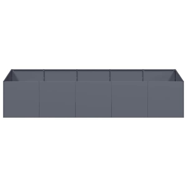 vidaXL plantekasse 200x80x40 cm stål antracitgrå