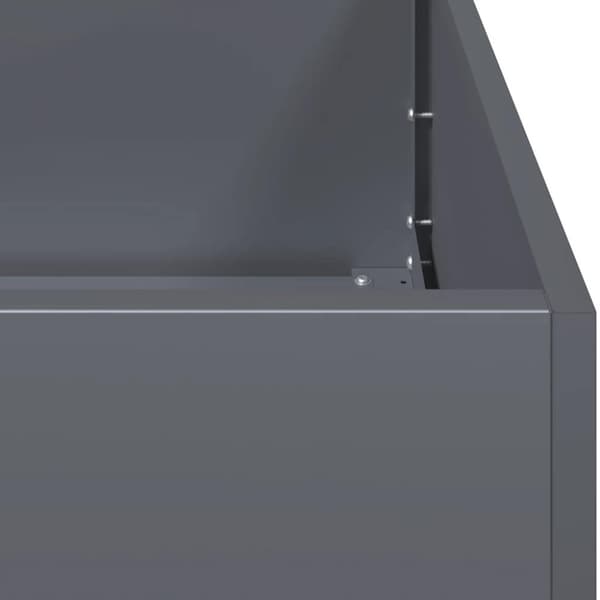 vidaXL plantekasse 200x80x40 cm stål antracitgrå