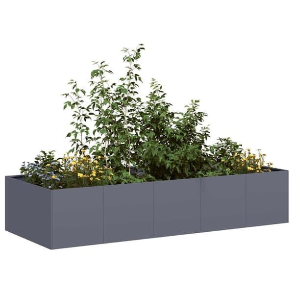 vidaXL plantekasse 200x80x40 cm stål antracitgrå