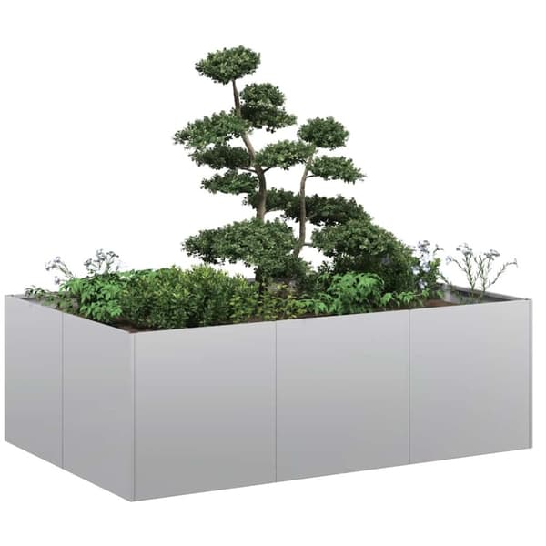 vidaXL plantekasse 120x80x40 cm galvaniseret stål