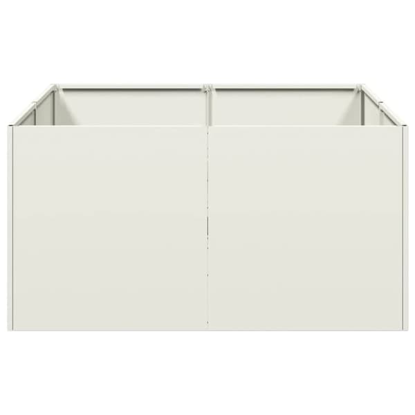 vidaXL plantekasse 80x80x40 cm koldvalset stål hvid