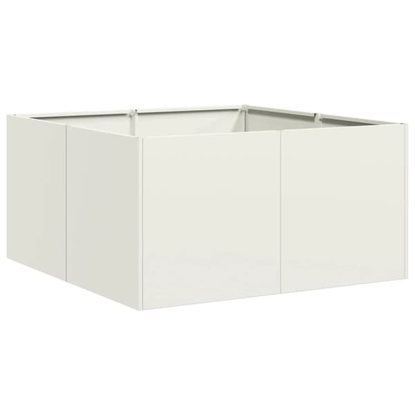 vidaXL plantekasse 80x80x40 cm koldvalset stål hvid
