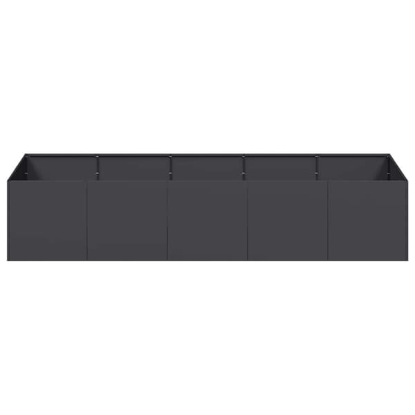 vidaXL plantekasse 200x80x40 cm stål sort