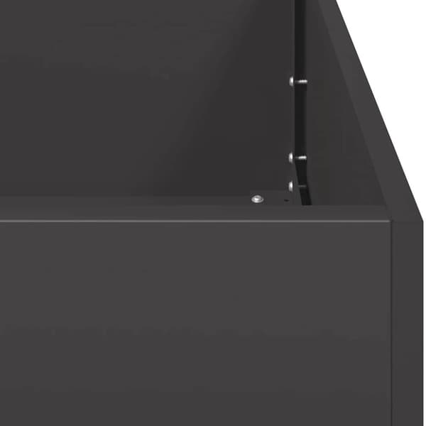 vidaXL plantekasse 200x80x40 cm stål sort