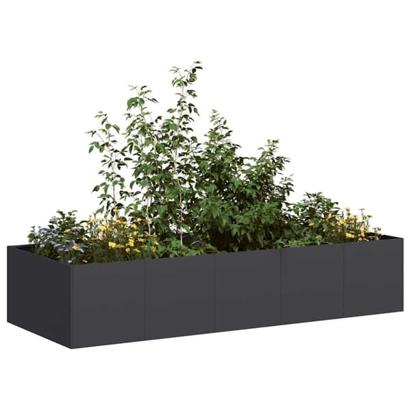 vidaXL plantekasse 200x80x40 cm stål sort