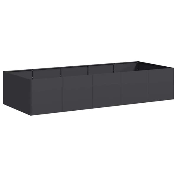 vidaXL plantekasse 200x80x40 cm stål sort