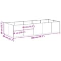 Miniatyrbilde 10 av 10: vidaXL Plantekasse svart 200x80x40 cm stål