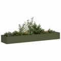 Miniatyrbilde 2 av 10: vidaXL Plantekasse olivengrønn 360x80x40 cm stål