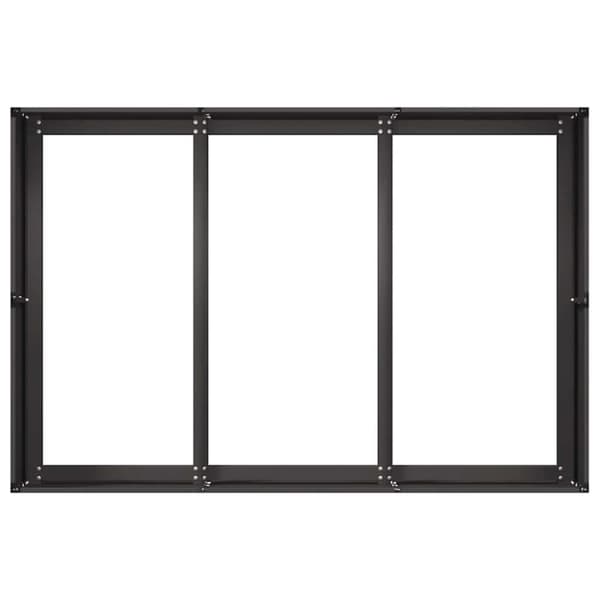 vidaXL Planteringskärl svart 120x80x40 cm stål