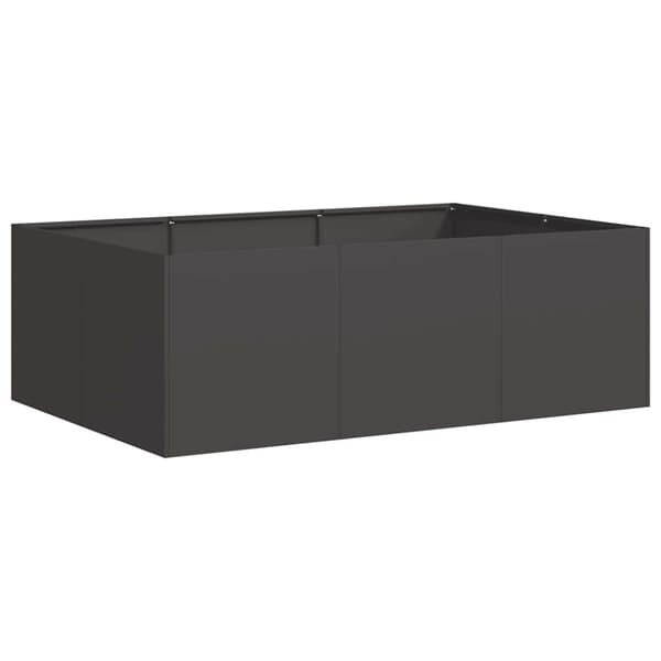 vidaXL Planteringskärl svart 120x80x40 cm stål
