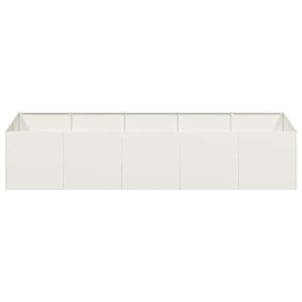 vidaXL Plantekasse hvit 200x80x40 cm stål