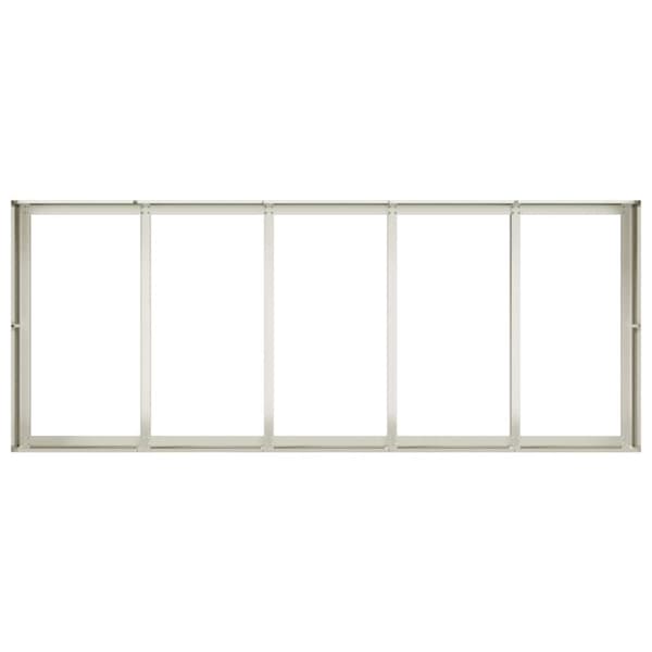 vidaXL Plantekasse hvit 200x80x40 cm stål