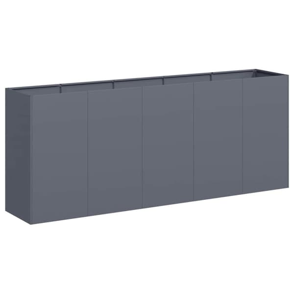 vidaXL Plantekasse antrasitt 200x40x80 cm kaldvalset stål