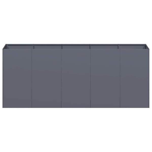vidaXL Plantekasse antrasitt 200x40x80 cm kaldvalset stål