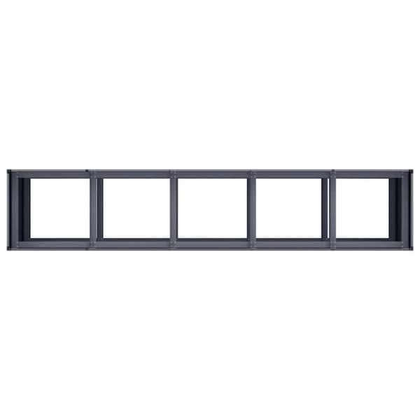 vidaXL Plantekasse antrasitt 200x40x80 cm kaldvalset stål