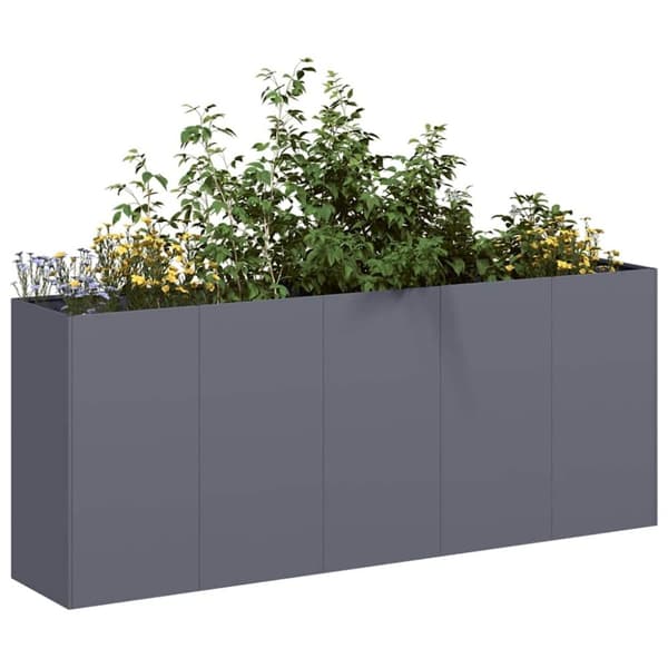 vidaXL Plantekasse antrasitt 200x40x80 cm kaldvalset stål