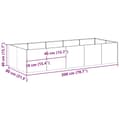 Miniatyrbilde 10 av 10: vidaXL Plantekasse antrasitt 200x80x40 cm stål