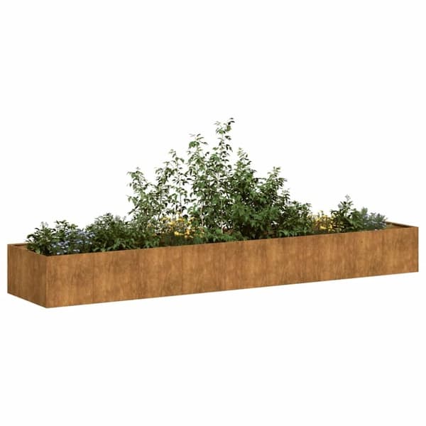 vidaXL Kukkalaatikko ruoste 360x80x40 cm säänkestävä teräs