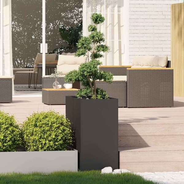 vidaXL plantekasse 40x80x80 cm stål sort
