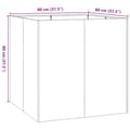 Miniatyrbillede 10 af 10: vidaXL plantekasse 80x80x80 cm galvaniseret stål