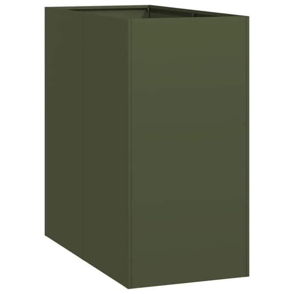 vidaXL Plantekasse olivengrønn 40x80x80 cm stål