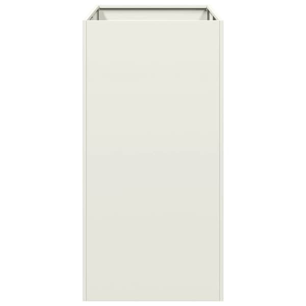 vidaXL Plantekasse hvit 40x80x80 cm stål