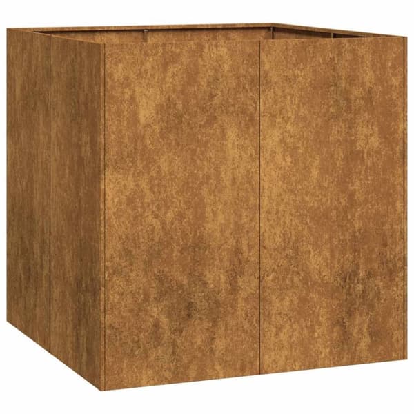 vidaXL Plantekasse rust 80x80x80 cm forvitringsstål