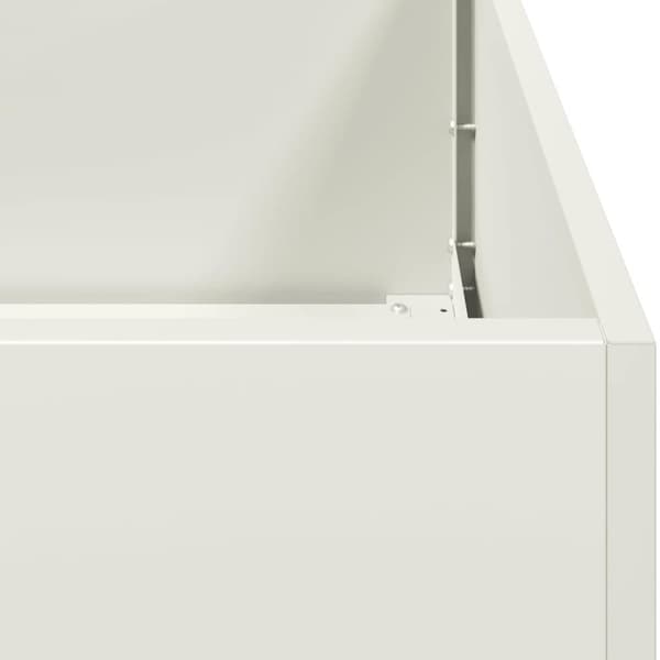 vidaXL Planteringskärl vit 80x80x80 cm stål
