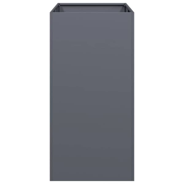 vidaXL Planteringskärl antracit 40x80x80 cm stål