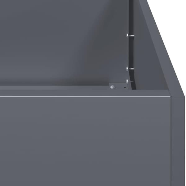 vidaXL Planteringskärl antracit 40x80x80 cm stål