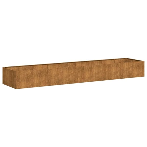 vidaXL Planteringskärl rostig 360x80x40 cm väderbeständigt stål