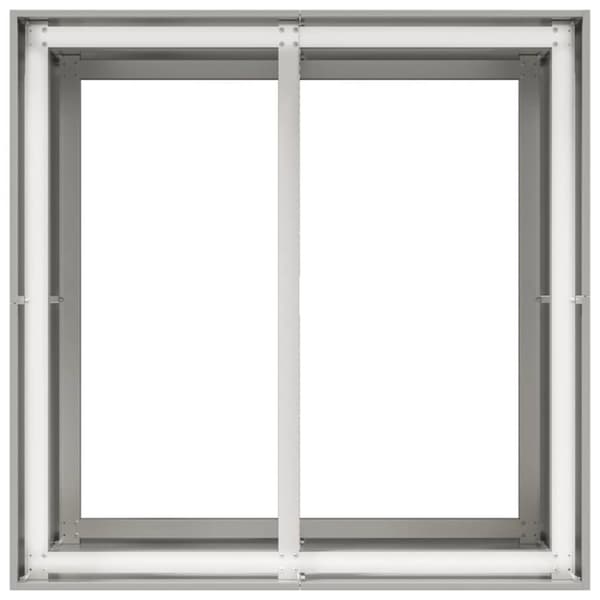 vidaXL Plantekasse 80x80x80 cm rustfritt stål