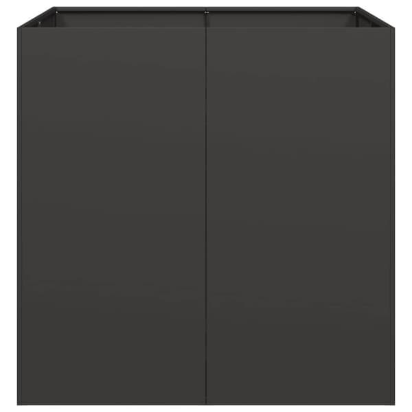vidaXL Plantekasse svart 80x80x80 cm stål