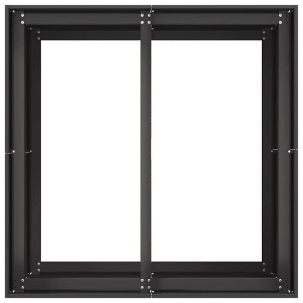 vidaXL Plantekasse svart 80x80x80 cm stål