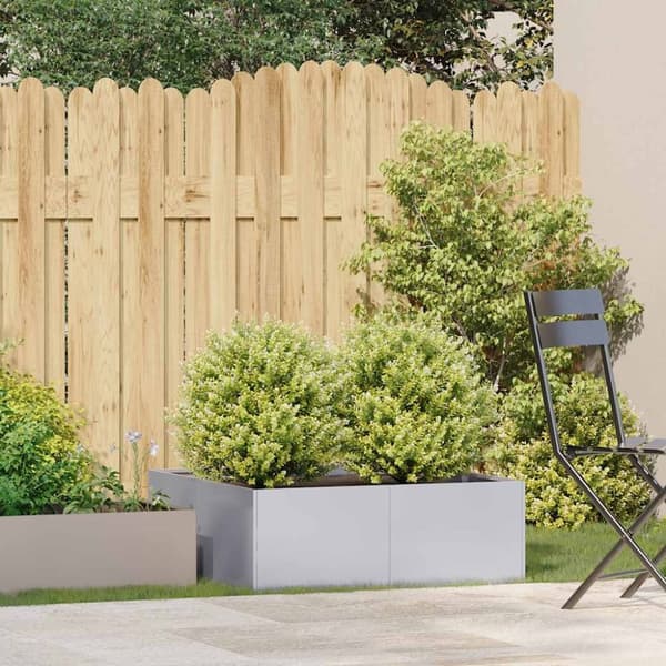 vidaXL plantekasse 80x80x30 cm galvaniseret stål