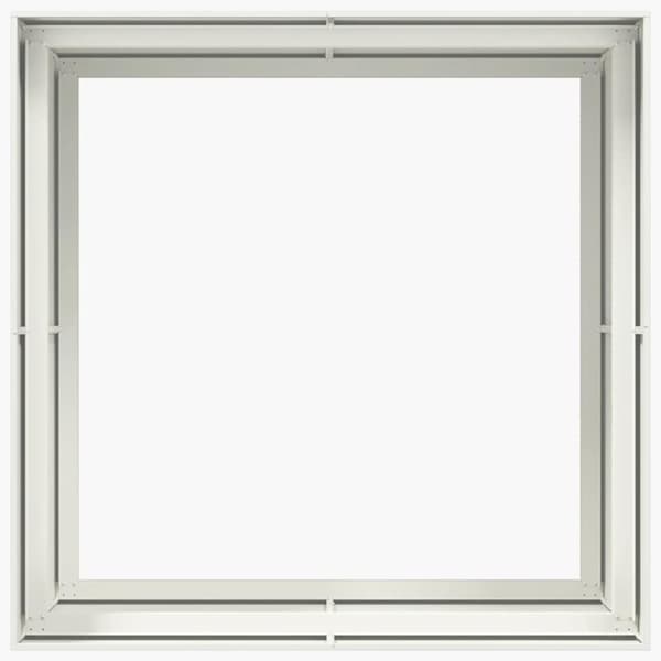 vidaXL plantekasse 100x100x80 cm stål hvid