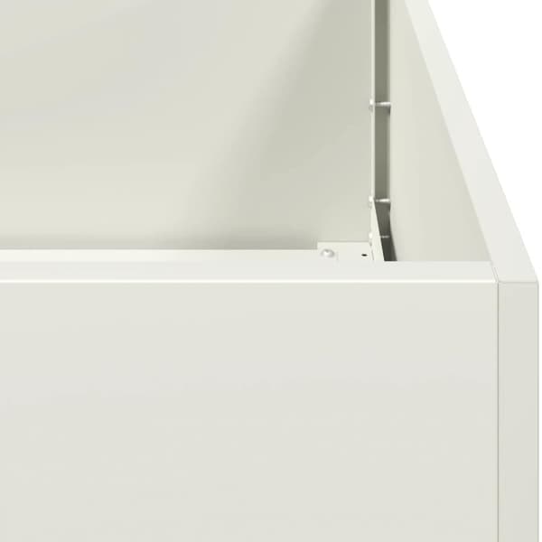 vidaXL plantekasse 100x100x80 cm stål hvid