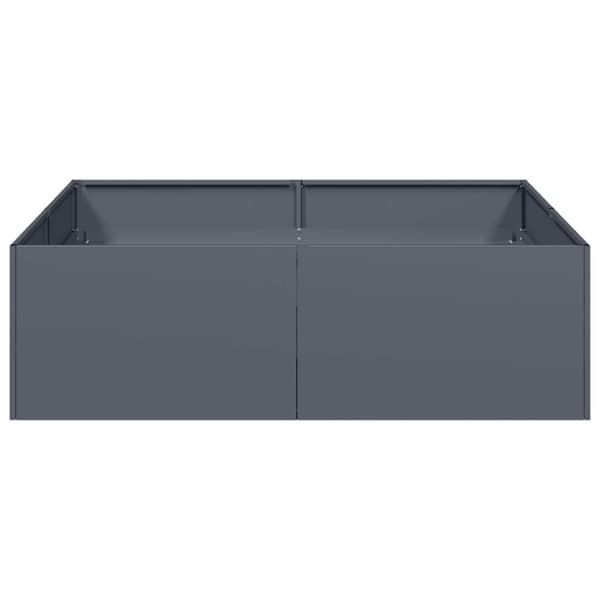 vidaXL plantekasse 100x100x30 cm stål antracitgrå