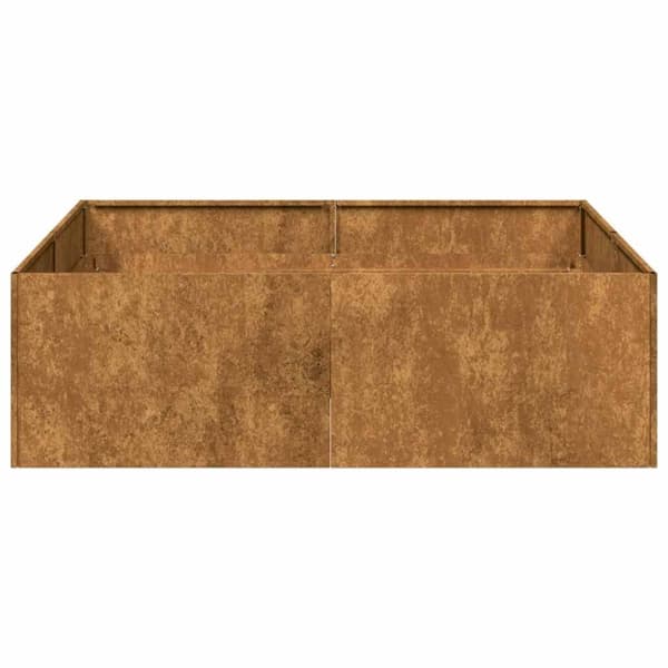 vidaXL plantekasse rustfarvet 100x100x30 cm forvitringsstål