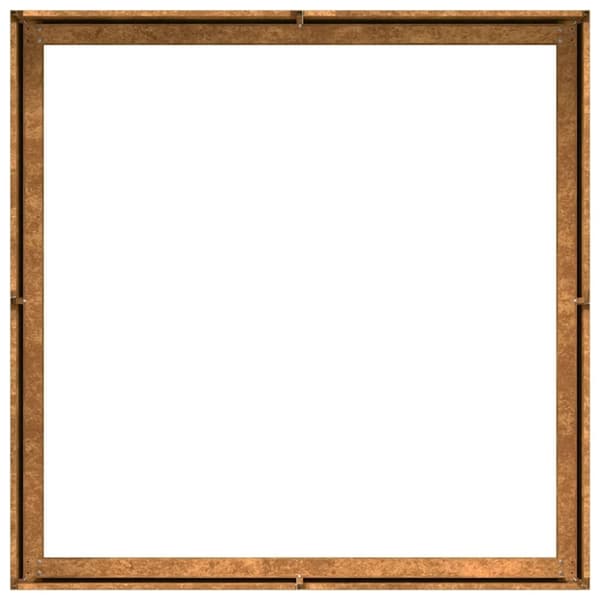 vidaXL plantekasse rustfarvet 100x100x30 cm forvitringsstål