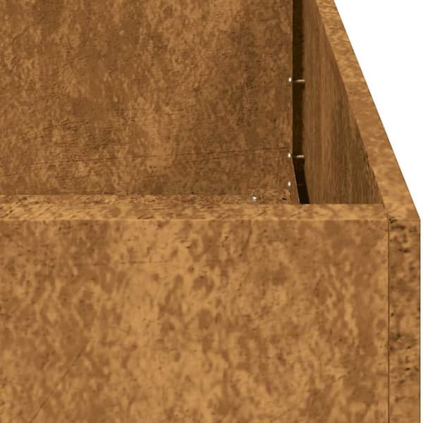 vidaXL plantekasse rustfarvet 100x100x30 cm forvitringsstål